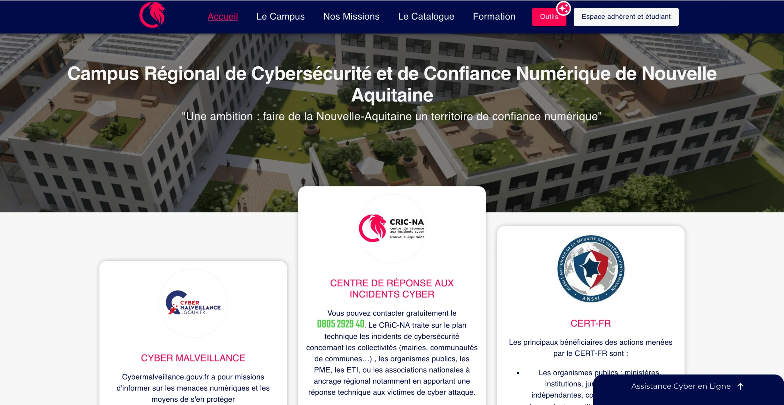 cyber campus nouvelle aquitaine
